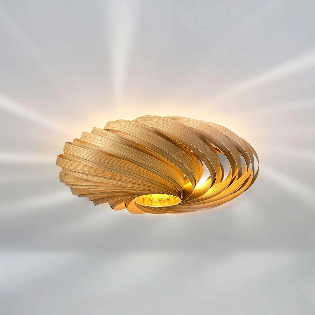 Ceiling light 'Veneria' made of oak wood Gofurnit