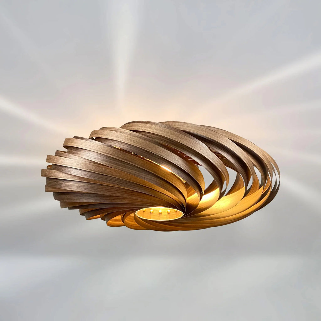 Ceiling light 'Veneria' made of walnut Gofurnit