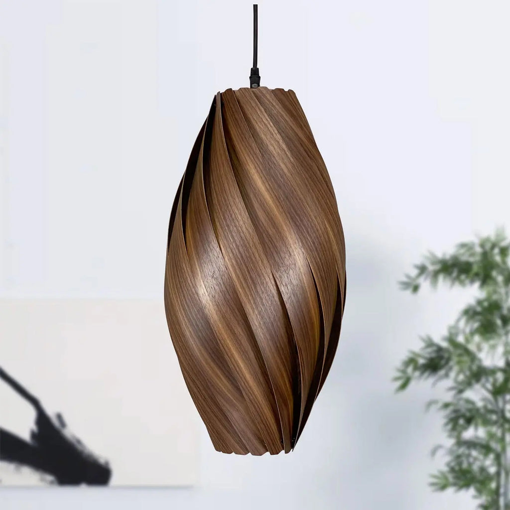 Pendant lamp 'Ardere' made from walnut Gofurnit