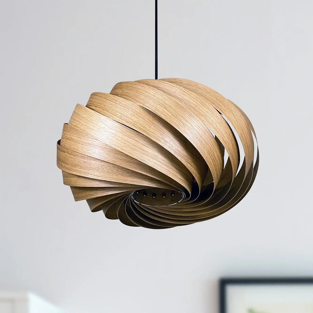 Pendant light 'Quiescenta' made from oak wood Gofurnit