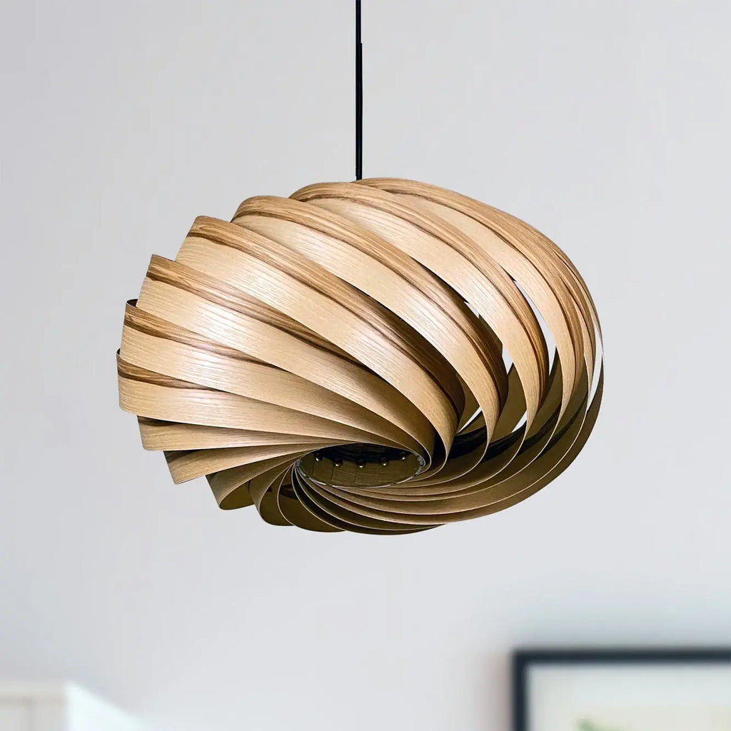 Pendant lamp 'Quiescenta' made from olive ash Gofurnit