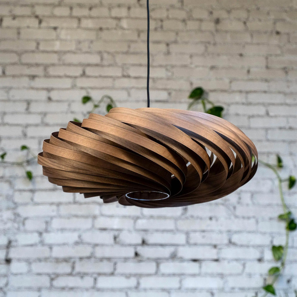 Pendant lamp 'Veneria' made of walnut wood 60 cm Gofurnit