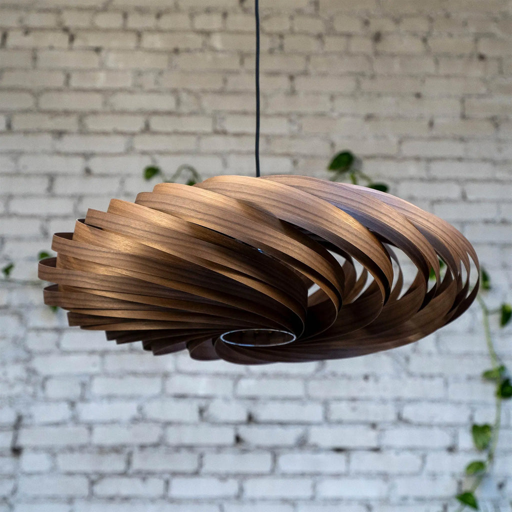Pendant lamp 'Veneria' made of walnut wood 70 cm Gofurnit