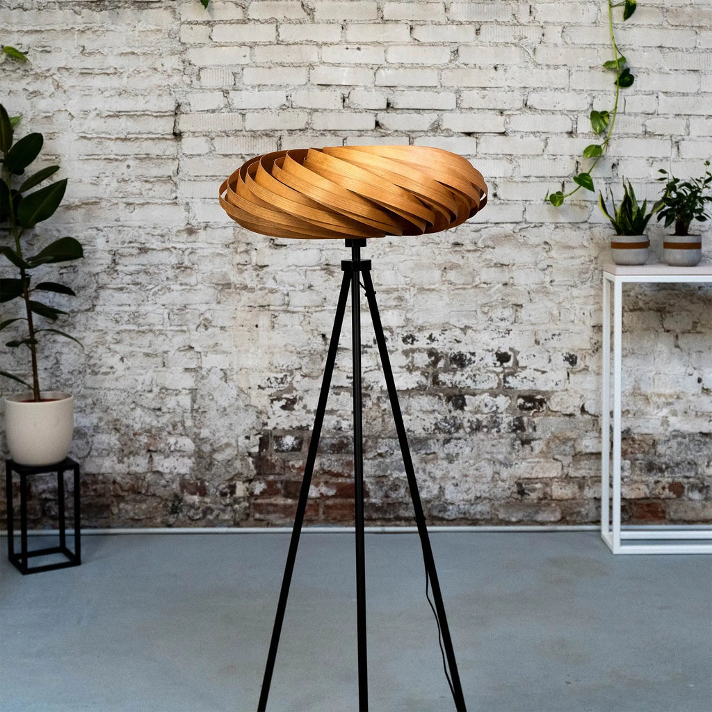 Floor lamp 'Veneria' made of cherry wood 60 cm Gofurnit