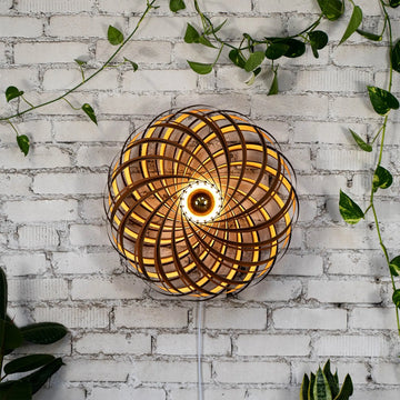 Wall light 'Veneria' made of walnut 60 cm Gofurnit